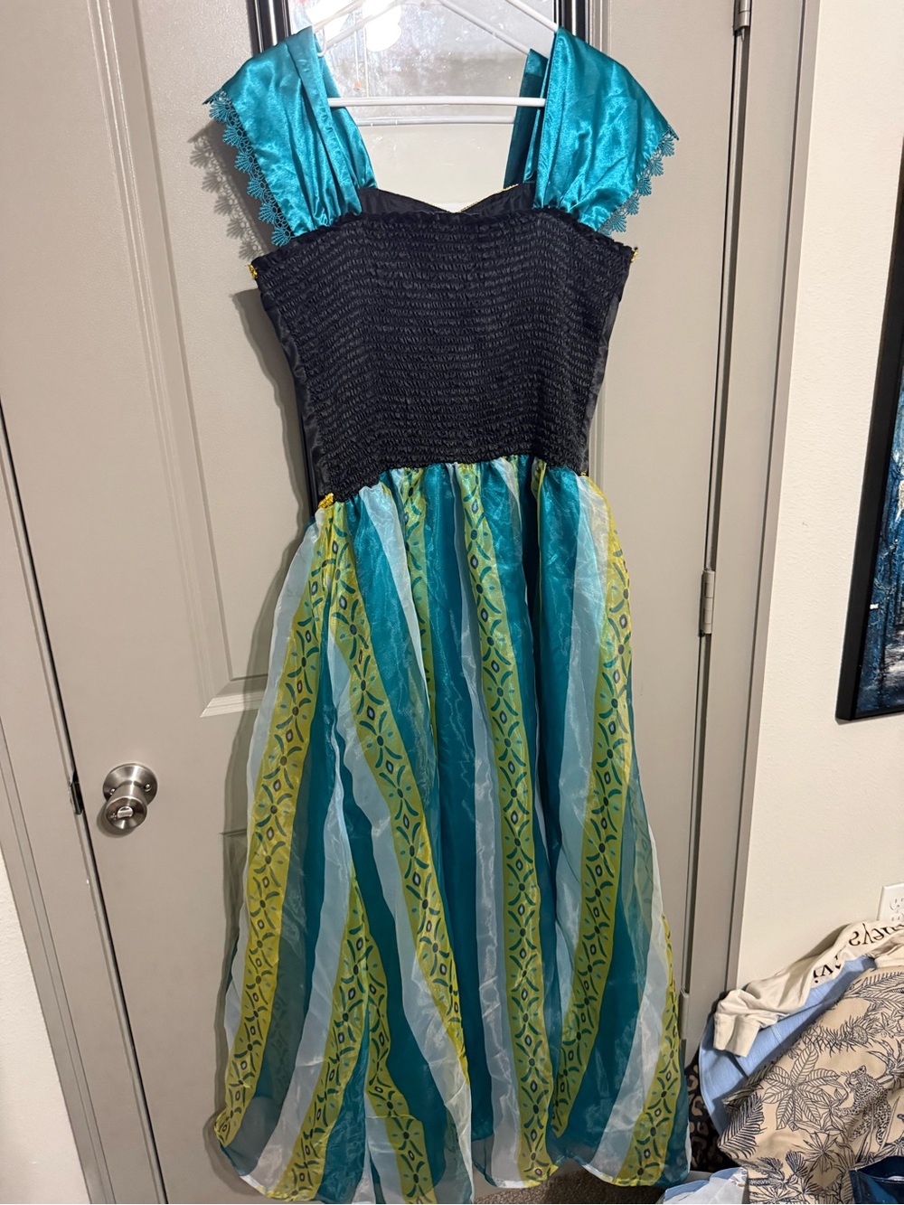 Women Teal and Black Princess Costume Dress - Picture 3 of 3